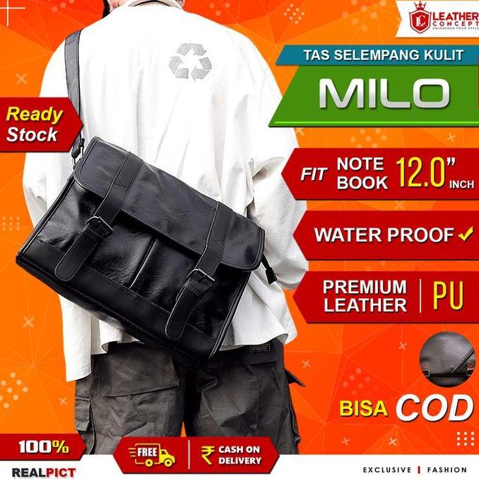 Tas Selempang Kulit Pria Tas Kulit Pria Tas Pria Tas Kuliah Pria MILO