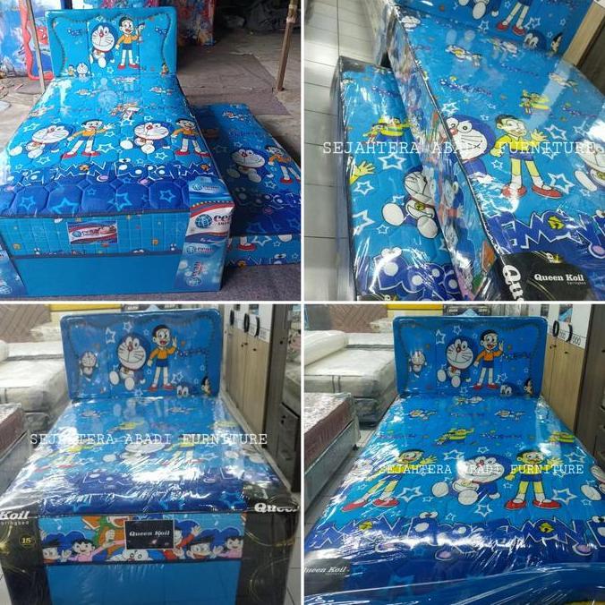 Terlaris Big Queen Springbed Sorong Anak, 2In1 Twin Sorong Karakter Kartun 120X200 [ Promo ] Divan A