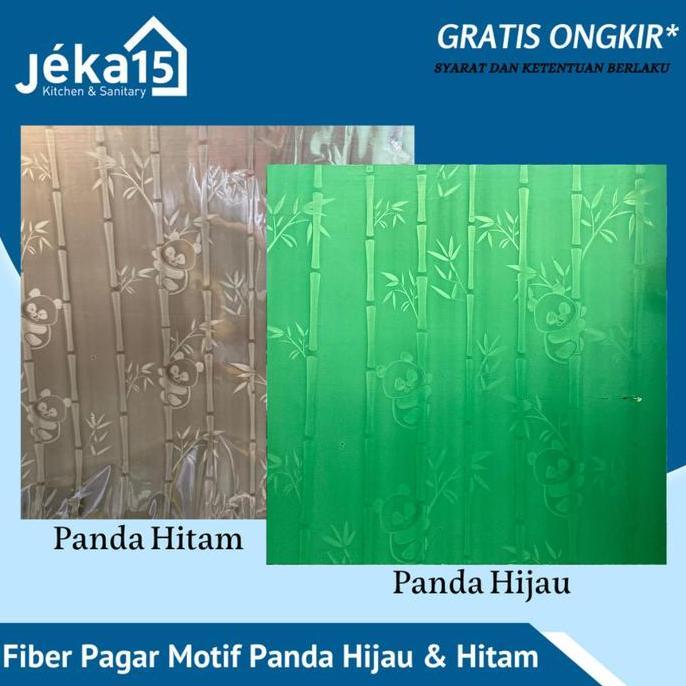 TERBARU FIBER PAGAR MOTIF PANDA | FIBER PENUTUP PAGAR RUMAH | HITAM & HIJAU PAGAR