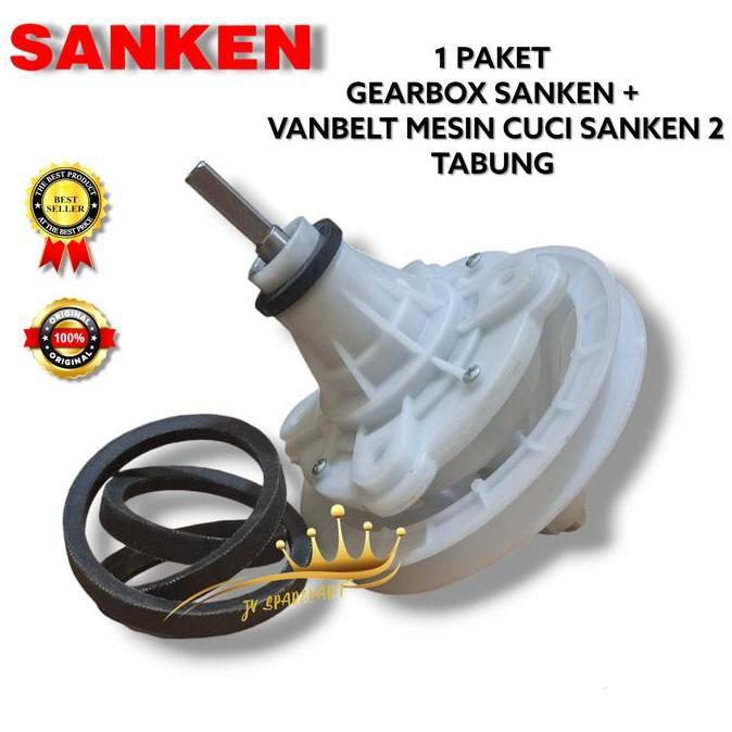 [SANKEN TW-8700] Set Gearbox + Vanbelt Mesin Cuci SANKEN 2 Tabung TW 8770DBX / TW 8700PK / TW 8770TF