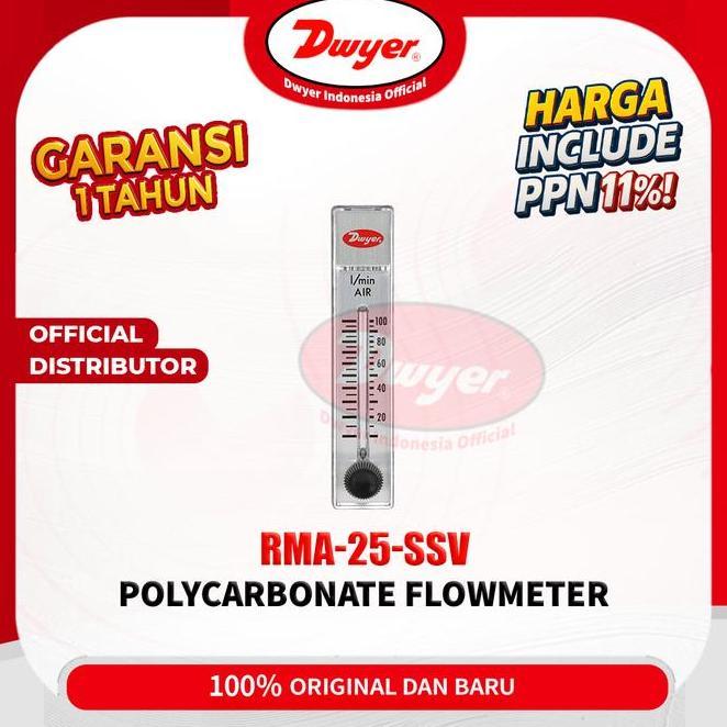 Dwyer Rma-25-Ssv Rate-Master Polycarbonate Flowmeter