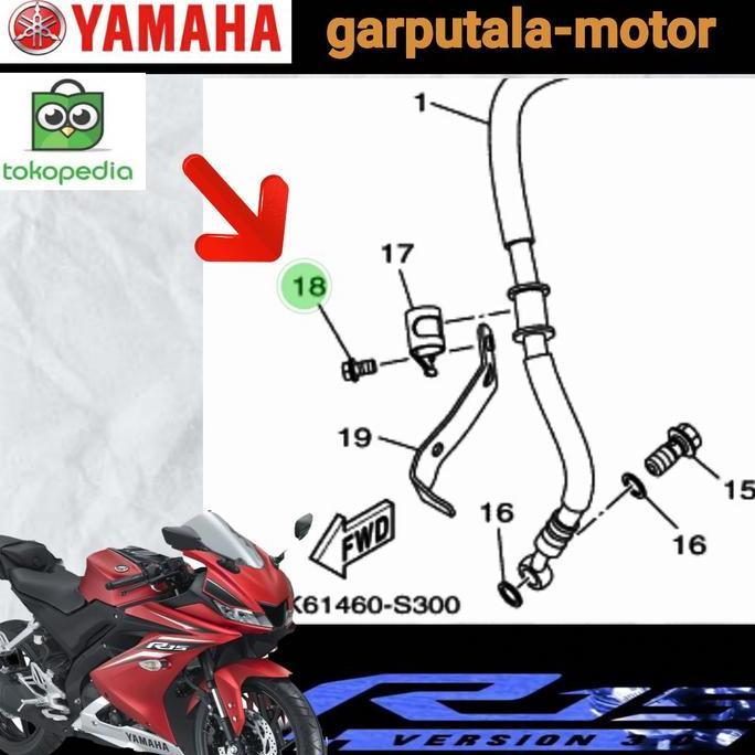 Bolt Flange. 95027-06010. Yzf15 R15 V3 Baut Braket Rem Std Premium
