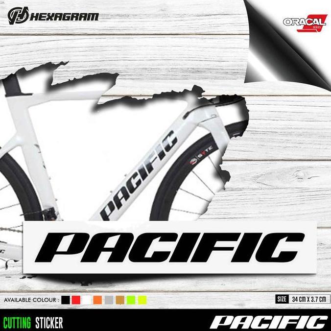 TERLARIS CUTTING STICKER SEPEDA PACIFIC LOGO BESAR | STIKER SEPEDA PACIFIC | SEPASANG