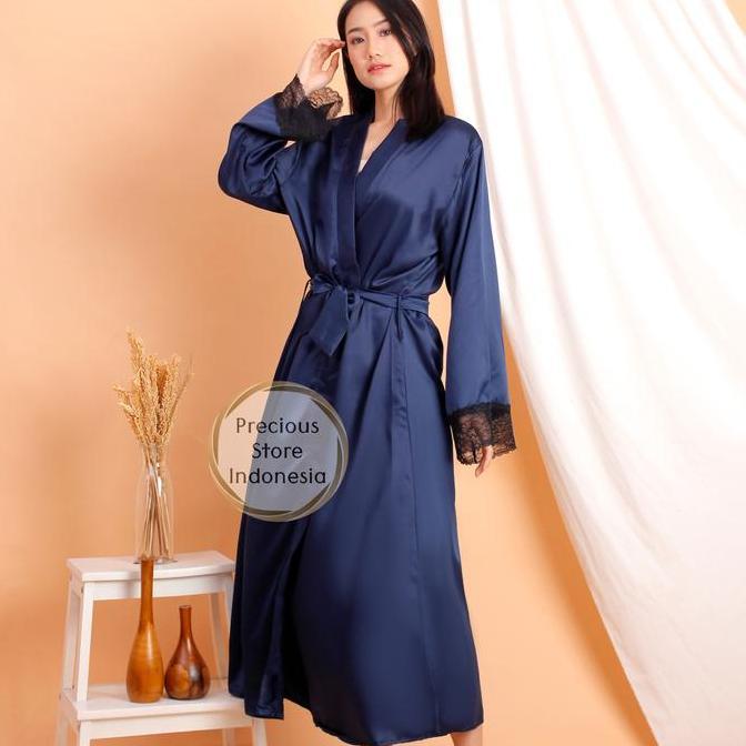 Kimono Silk Satin Bride Panjang Make Up Muslimah Long Premium Venya