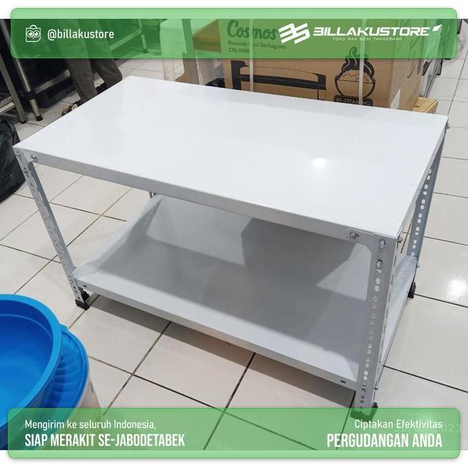 Rak Besi Siku Lubang 2 Susun Ukuran Lengkap - Besi Tebal Baru