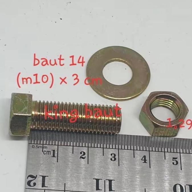 Baut 14 + Mur (10Mm) X 3 Cm Harga Spesial