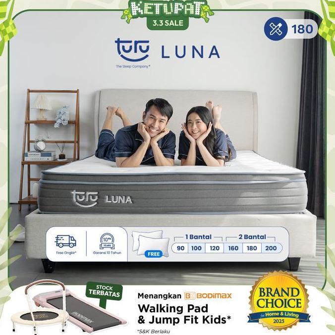 Kasur Busa Premium TURU LUNA Plush Top Natural Latex ukuran 180x200