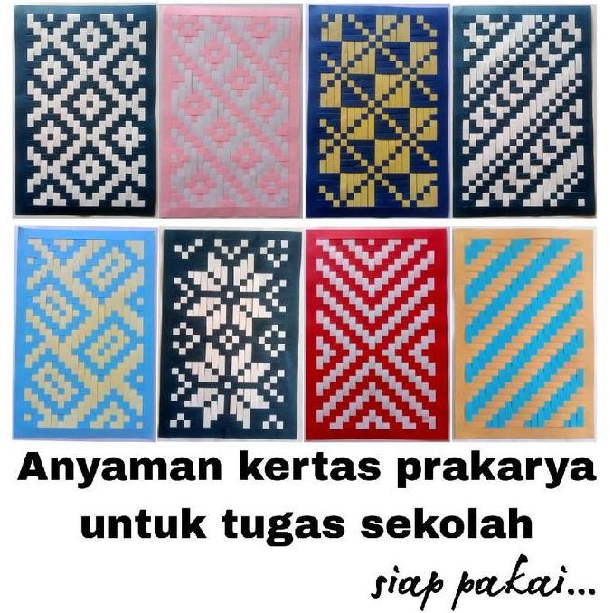 Anyaman Kertas Siap Pakai Bahan Prakarya & Kerajinan Tangan Anak Sekolah