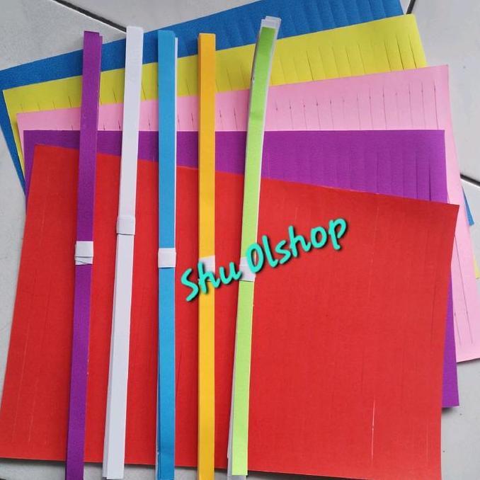 Bahan anyaman kertas siap dianyam Paper