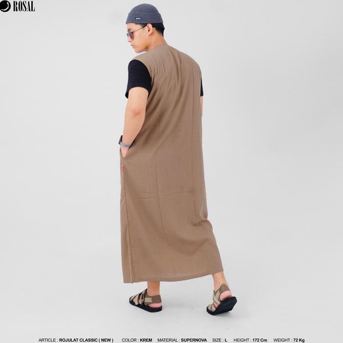 Rosal Rojulat Classic Jubah Rompi Gamis Rompi Pria Rompi Jubah Sholat Outer Sholat Rompi Shalat