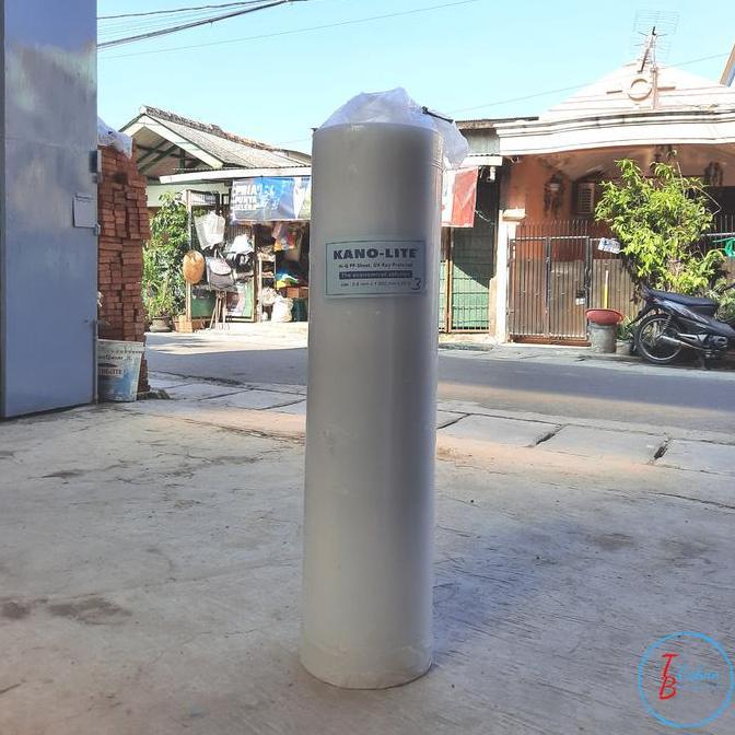 TERBARU FIBER PAGAR / PENUTUP PAGAR PUTIH POLOS KANOLITE TEBAL (0,8MM)