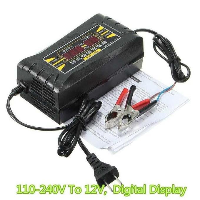 Super Smart Battery Charger 12V 6A, Cas Aki Batere Smart Fast Charger RESTOCK