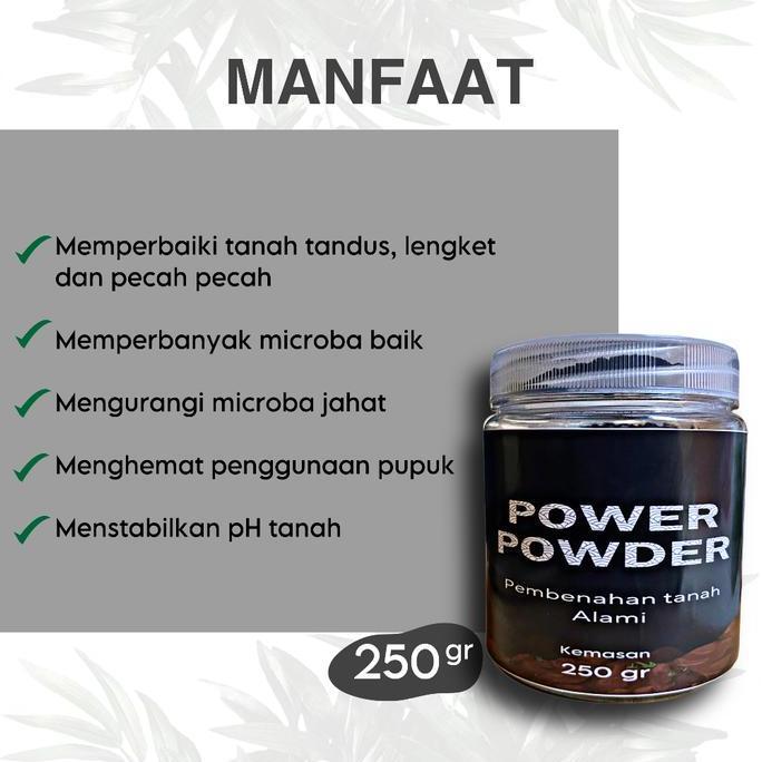 Asam Humat POWER POWDER 250 gram Pembenah Tanah Penyubur Tanaman