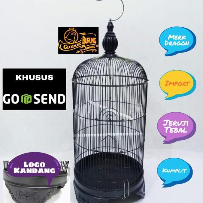 PROMO HARI INI - Dragon Sangkar Besi Import Kandang Capsul Burung Lovebird Parkit Kenari 56cm x 33cm