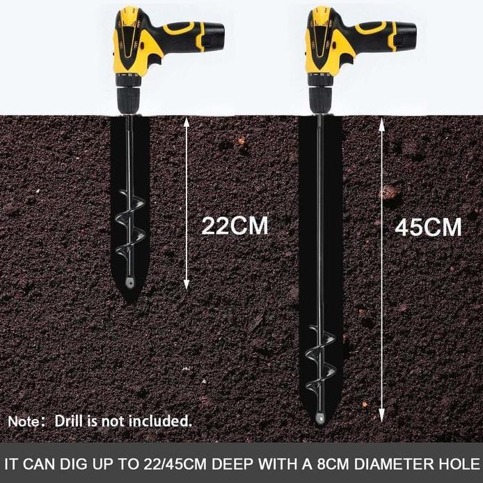 Alat Pertanian Mata Bor Penggali Lubang Pelubang Penggemburan Pembuat Sumur Tanah Biopori Tanaman
