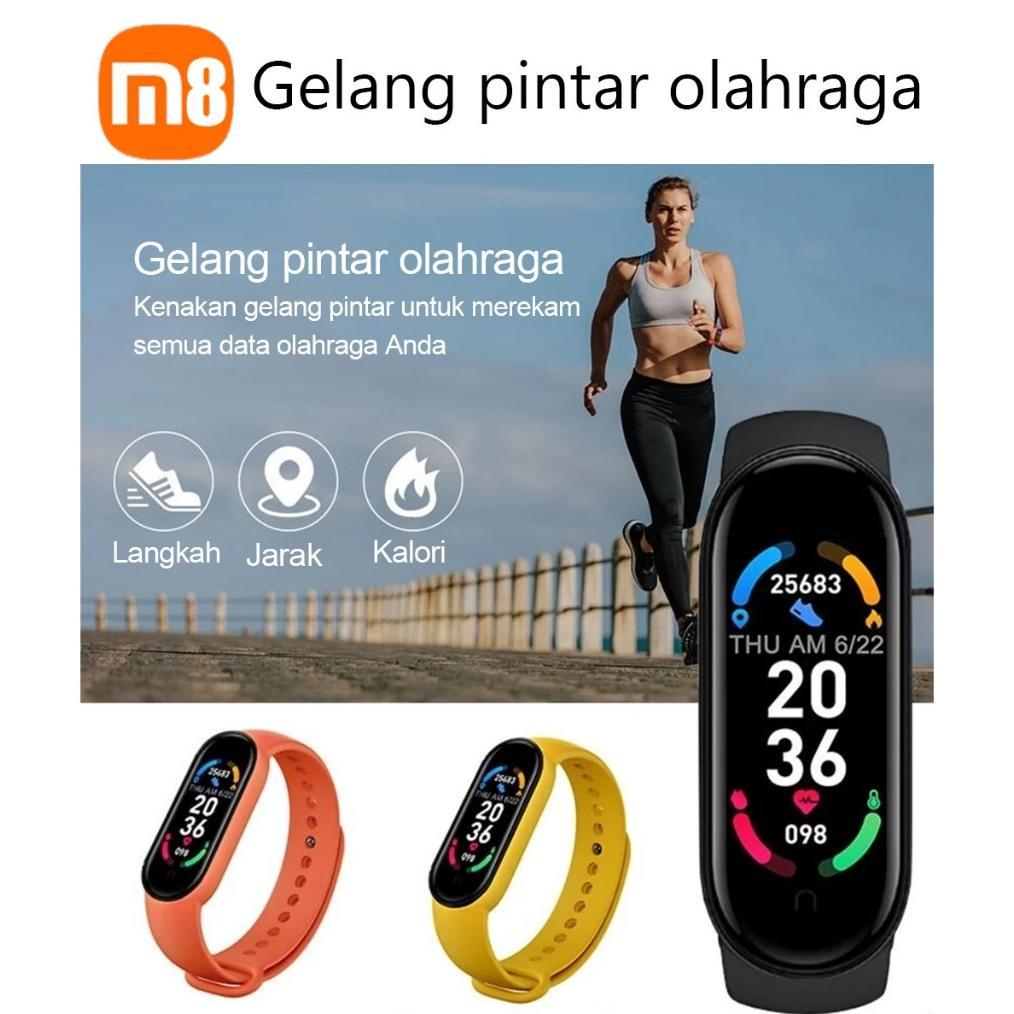 Hot Deals 100% Asli-CodXiaomi Smartwatch M8 Band New Smartband 8 Jam Tangan Pria Jam Tangan Wanita P