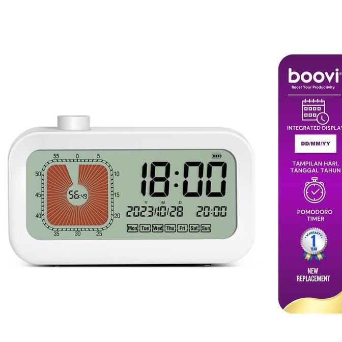 BOOVI JD015 Jam Digital LED Pomodoro Knob Timer Kalender Hari Alarm Multifungsi
