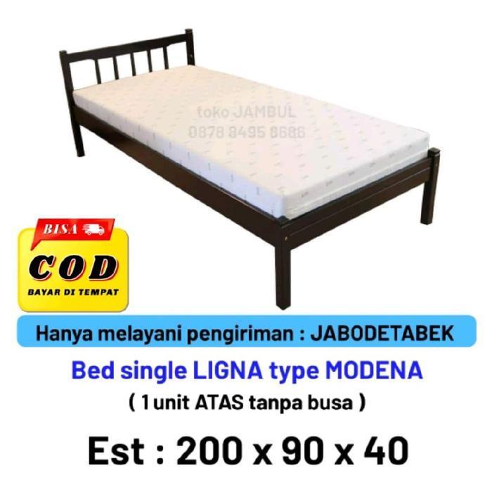 MODENA TEMPAT TIDUR RANJANG SORONG SET LIGNA Bed Kasur Single 3mm L 970mm T 711mm Est 200x90x40 & 19