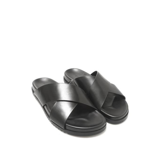 VENTO BLACK Sandal Kulit Pria by Mario Minardi