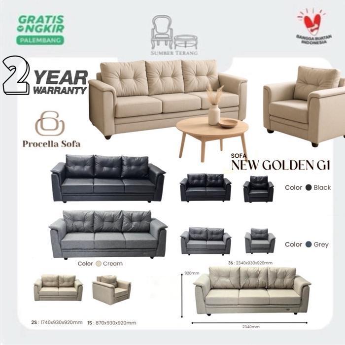 Sofa New Golden G1 Procella Sofa Minimalis Kursi Tamu Duduk 2 Sofa Procella duduk 3 Sofa Procella Ne
