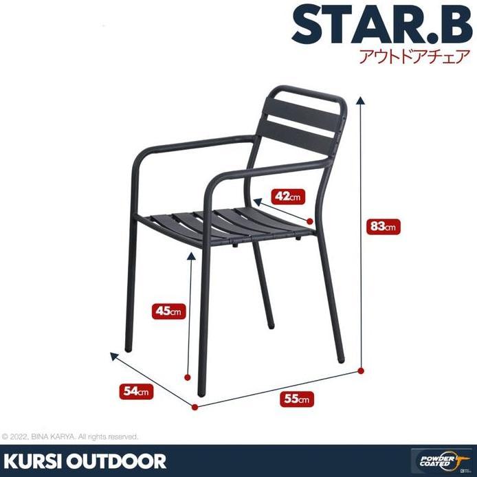 kursi outdoor kursi taman kursi kafe Besi Furniture Cafe Bangku Meja