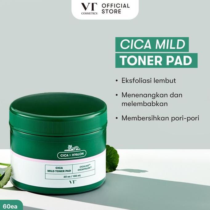 PROMO DISKON - VT Cosmetics Cica Mild Toner Pad 60ea Gentle Peeling