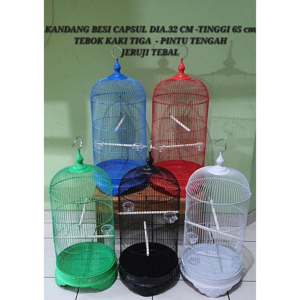 HARGA PABRIK - KBD KANDANG BESI BULAT CAPSUL DAYANG JERUJI TEBAL LOVEBIRD KONIN ROBIN