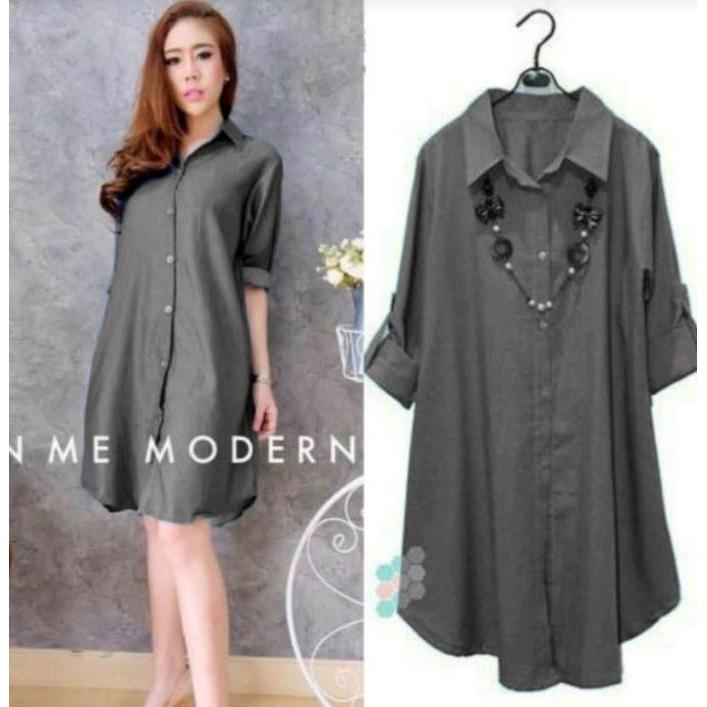 EFLUDOP Longtop Polos / Baju Tunik Dewasa Terbaru Kekinian / Baju Tunik Wanita / Baju Wanita Model B