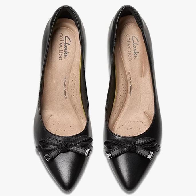 Ready CLARKS Kepley Holly Original Sepatu Heels Wanita Leather - Black