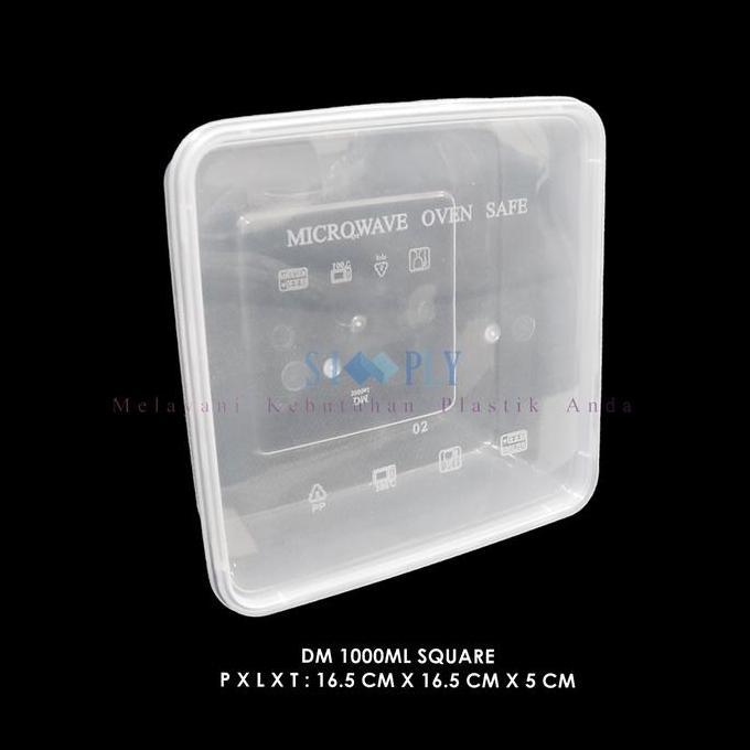 TERLARIS KOTAK MAKAN PLASTIK THINWALL DM 1ML / LIBRA 1ML SQUARE