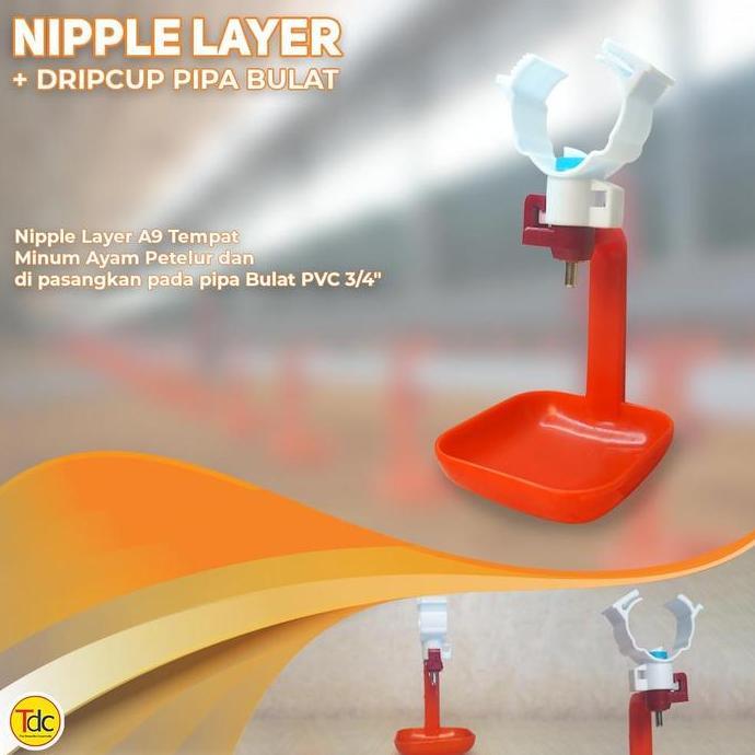 BERKUALITAS - 10Pcs 30Pcs 50Pcs 100Pcs TDC Nipple Drinker Layer Petelur/Cup Only/Nipple Only/Nipple 