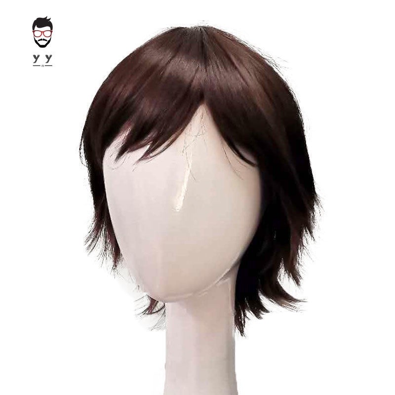 Pengiriman Cepat Wig Rambut Pria Wig Mullet Pria Wig Pria Wig Pria Rambut Asli Wik Rambut Pria Keren