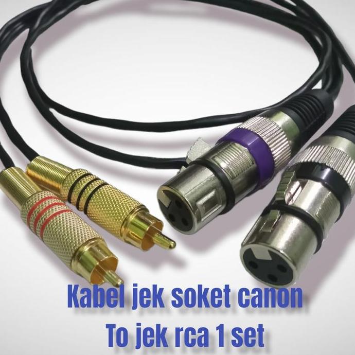 KOQOZIE kabel audio mixer jek soket canon to jek rca 2 1 set