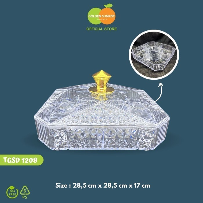 Basi Prasmanan Bulat Wadah Makanan Golden Sunkist