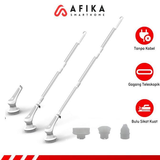 MURVAL Sikat Pembersih Elektrik Cordless Spin Scrubber Sikat Toilet Elektrik Sikat Pembersih WC
