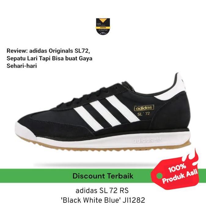 Ready Sepatu adidas SL 72 RS 'Black White Blue' JI1282 - Red/Off White, 40.7