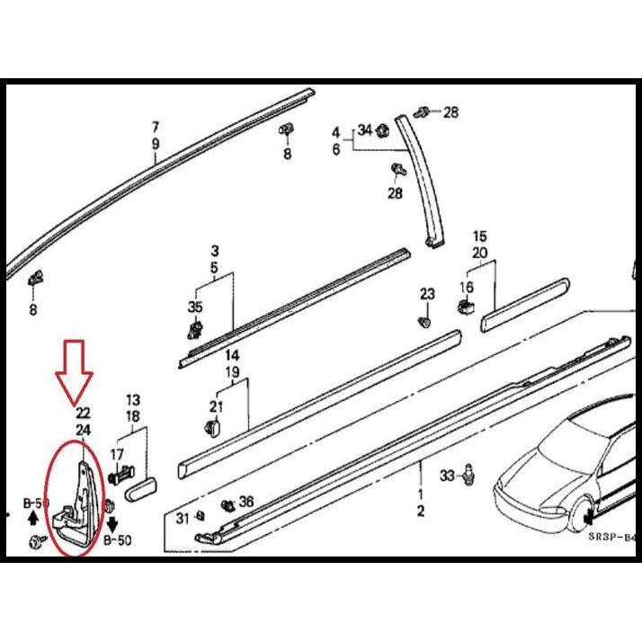 TERBARU MUD GUARD MUDGUARD KARPET LUMPUR DEPAN HONDA CIVIC GENIO ESTILO ORI 