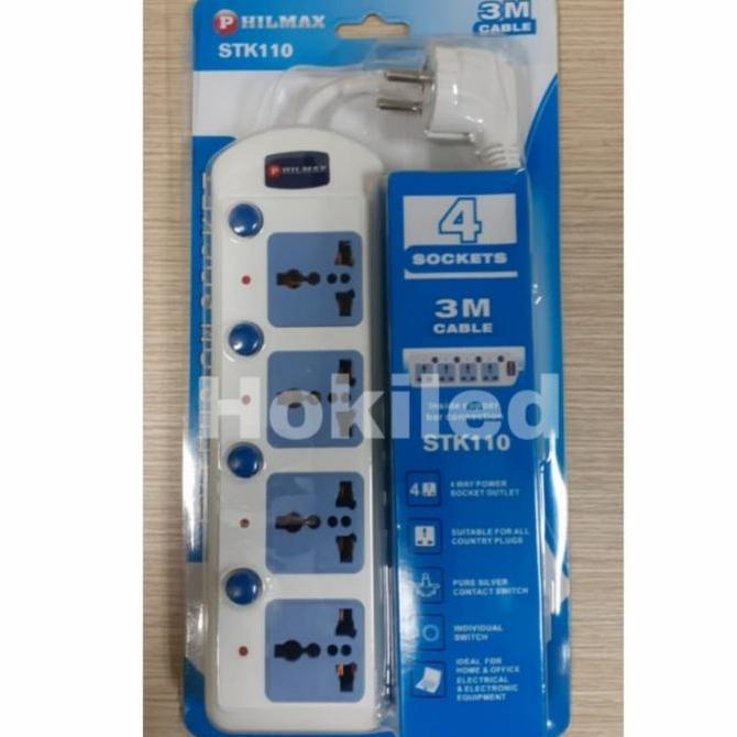 STOP KONTAK 4 LUBANG UNIVERSAL COLOKAN LISTRIK STOP KONTAK 4 LUBANG READY STOCK