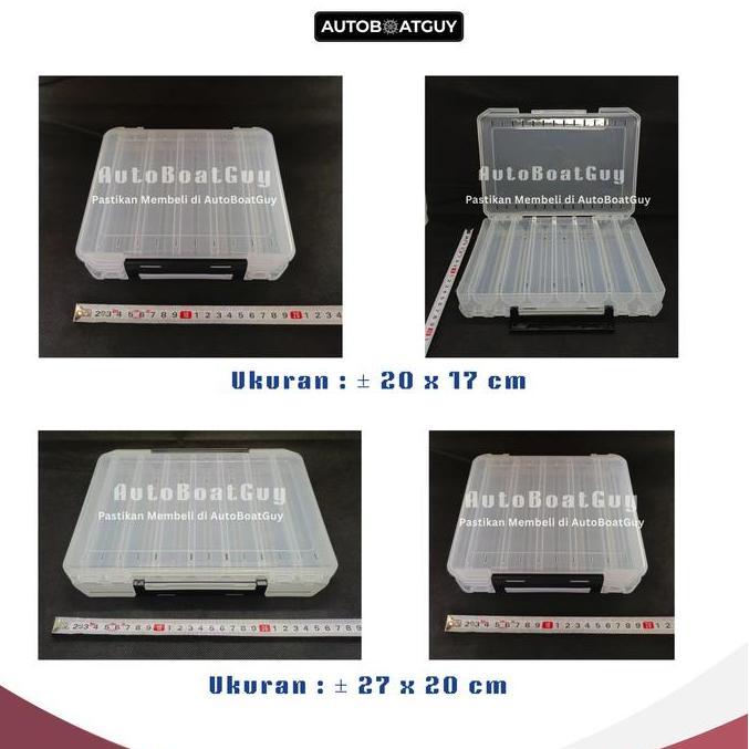Tool Box Kotak Umpan Pancing Dua Sisi ( Double Side Lure Box ) Bening