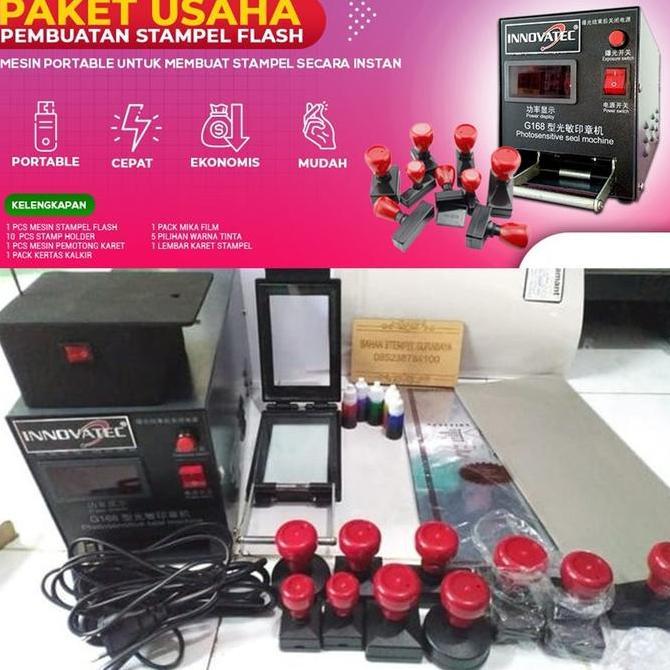 Mesin Stempel Flash INNOVATEC Premium Paket Lengkap Dengan Bahan Siap Pakai | Paket Usaha Mesin Stem