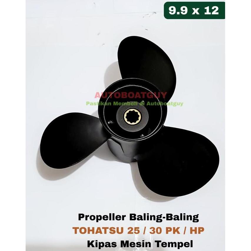 Propeller Baling-Baling TOHATSU 25 / 30 PK / HP Kipas Mesin Tempel