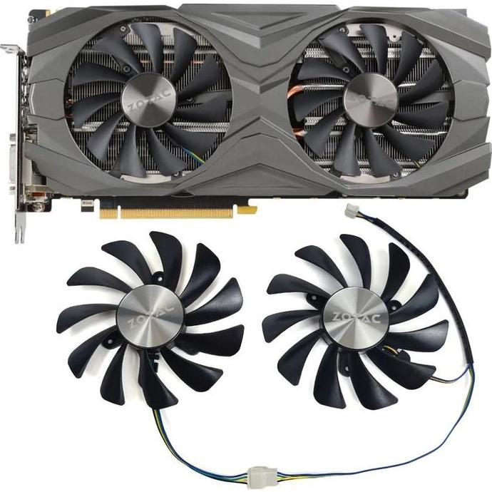 Fan Kipas Vga ZOTAC AMP gtx 1070 Gtx 1080 95mm 4pin Original Oem