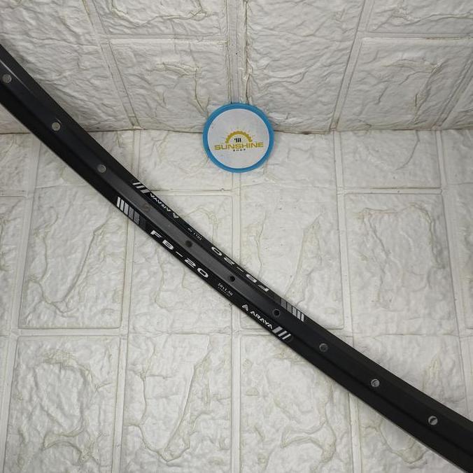Velg Rims 20 ARAYA FB20 Murni ETRTO 406 Lubang 32H Double Wall Brake Line Valve AV Sepeda Lipat Seli