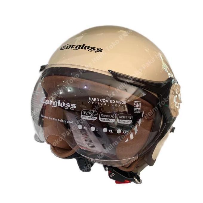 Helm cargloss hijab retro cream