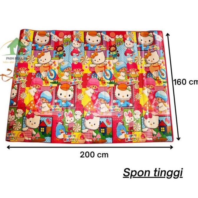 Karpet Tikar Lantai Plastik Spon Matras Gulung Karakter Aneka Gambar