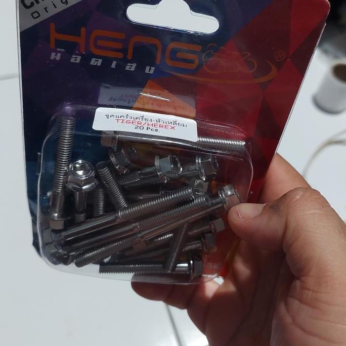 Baut Bak Mesin Dan Kopling 2 Kunci Stainless Tiger / Herex Heng Thaila