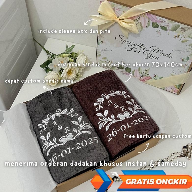 Hampers Pernikahan Handuk Couple Kado Pernikahan Wedding Gift Handuk Couple Kado Nikahan Pernikahan 