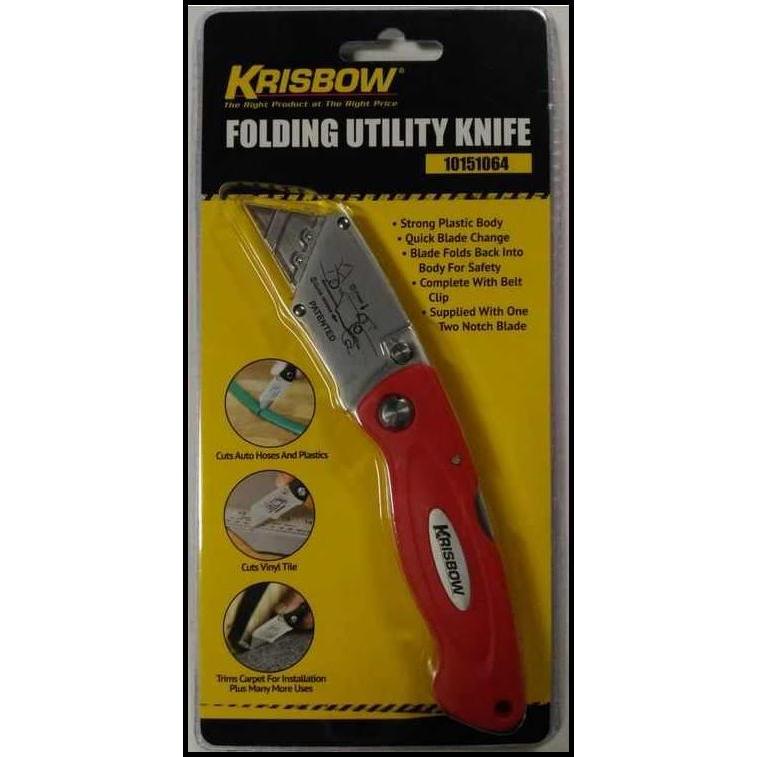 DISKON KRISBOW FOLDING UTILITY KNIFE LRUKF1 10151064 