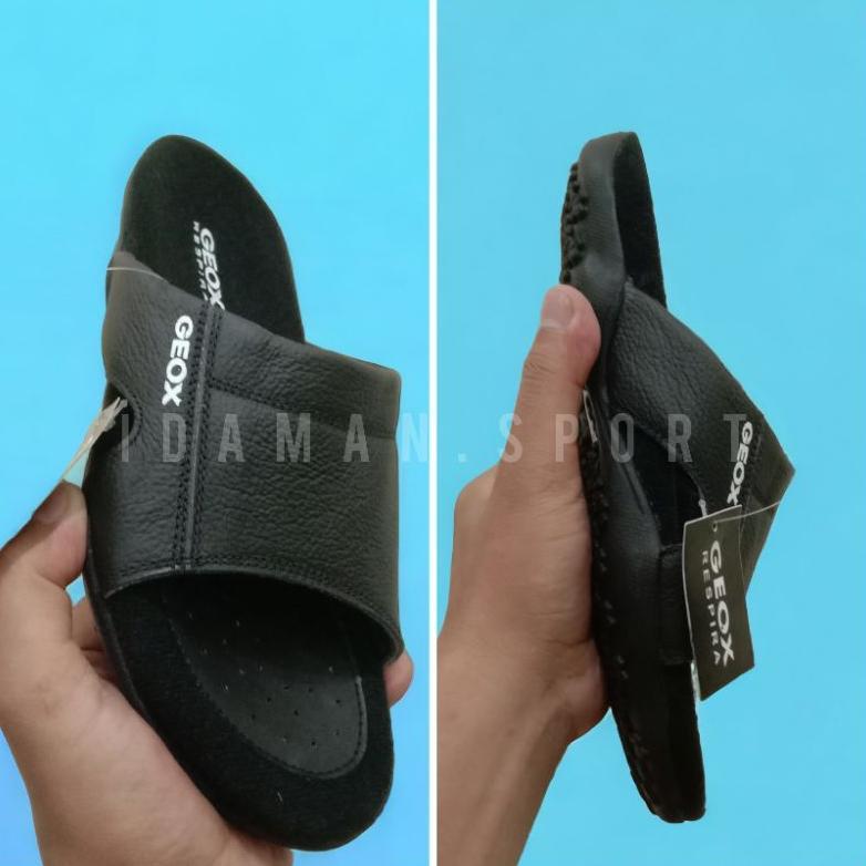 FREE ONGKIR SANDAL GEOX_PRIA KULIT SELOP COWOK / SANDAL BAPAK-BAPAK GANTENG BAHAN KULIT SLIP ON GEOX