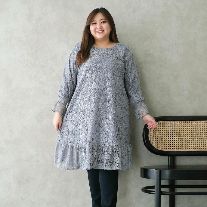 tunik brokat jumbo Ld130 & 140cm